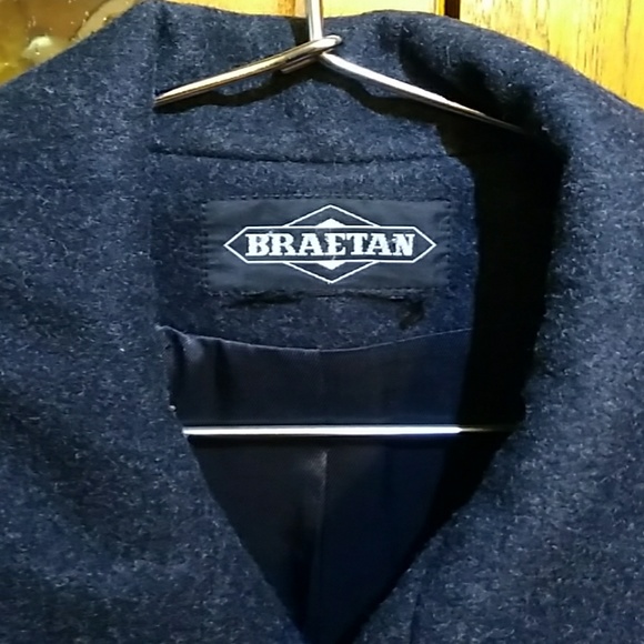 Men's long wool dress coat - Picture 3 of 5